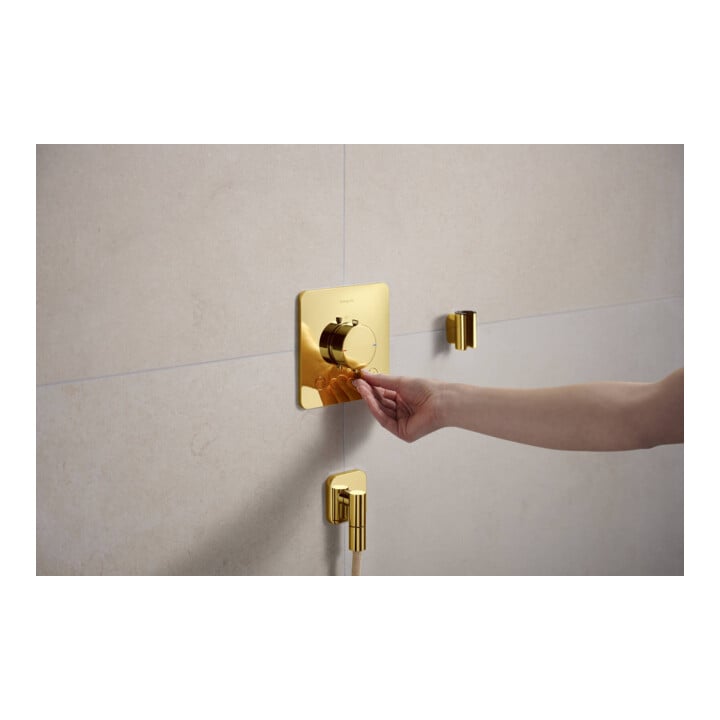 hansgrohe Thermostat Ecostat Comfort Q encastré, 2 sorties, 24 l/min, or poli