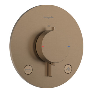 hansgrohe Thermostat Ecostat Comfort S encastré, 2 sorties, 23 l/min, EN 1717, bronze