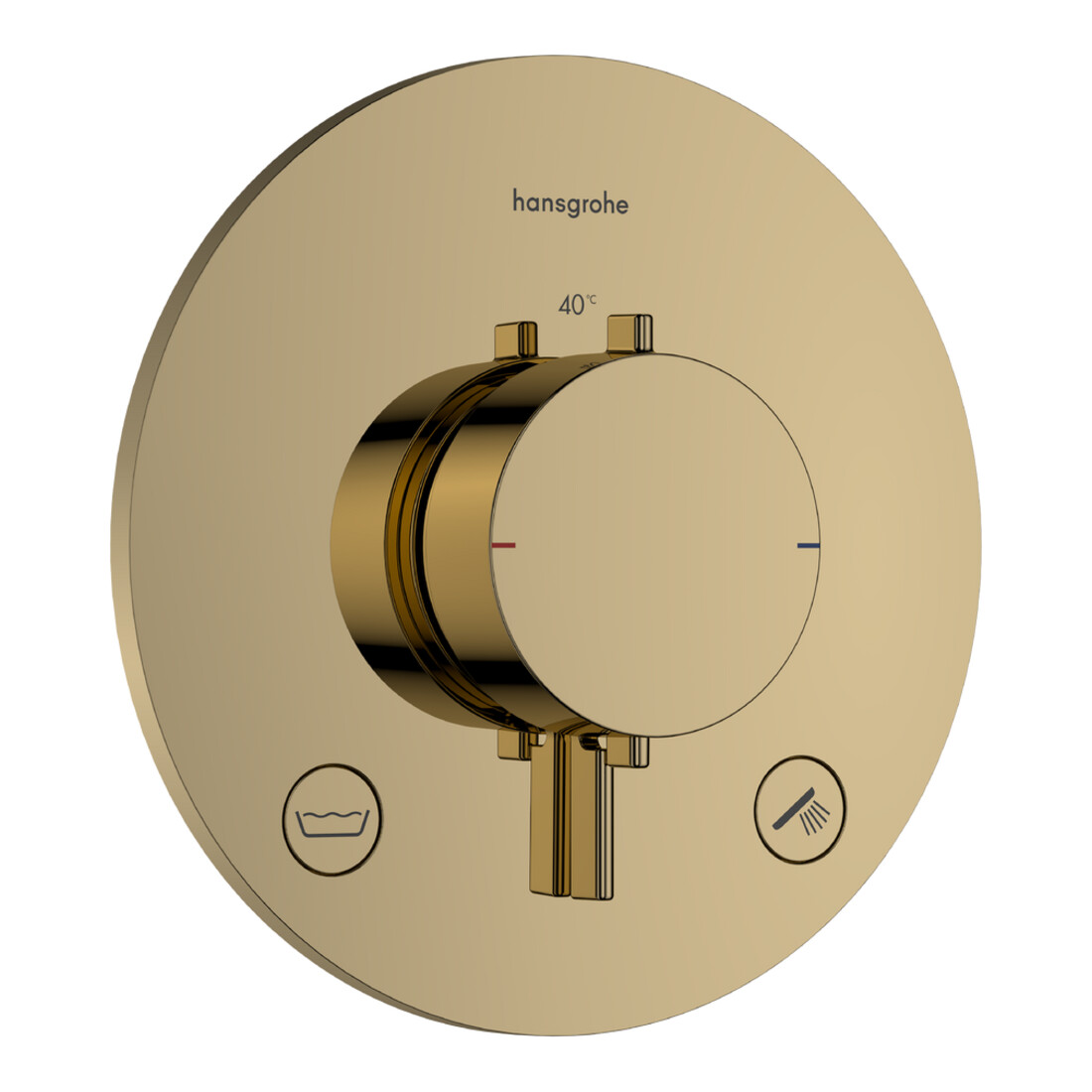 hansgrohe Thermostat Ecostat Comfort S encastré, 2 sorties, 23 l/min, EN 1717, p gol opt