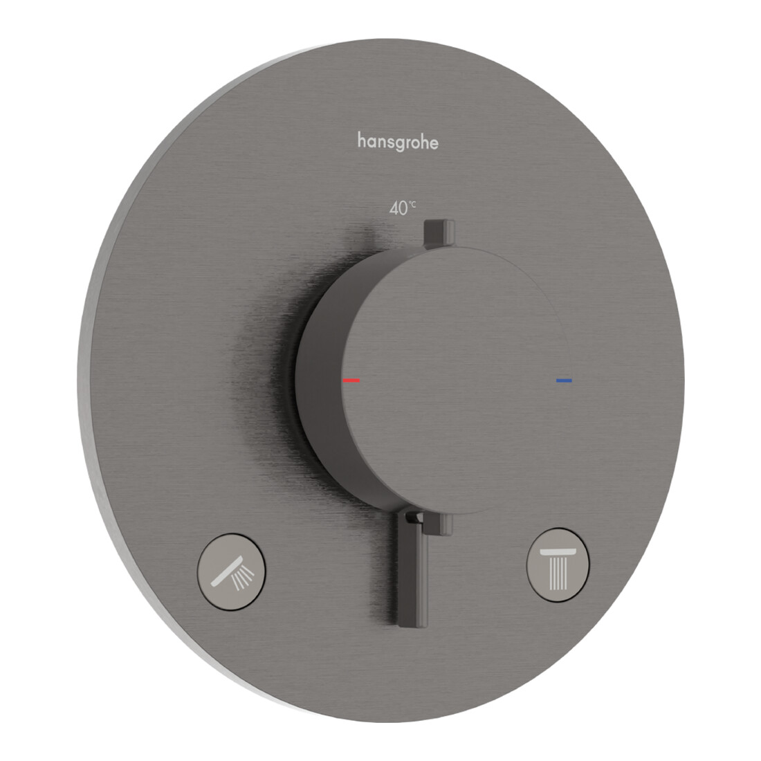 hansgrohe Thermostat Ecostat Comfort S encastré, 2 sorties, 24 l/min, bleu brossé