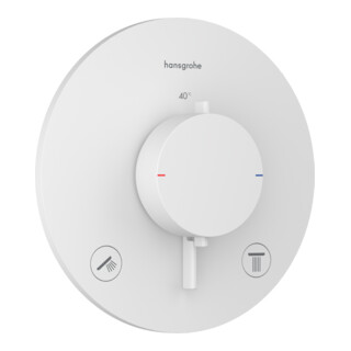 hansgrohe Thermostat Ecostat Comfort S UP, f 2 Verbraucher, 24 l/min, mattweiß