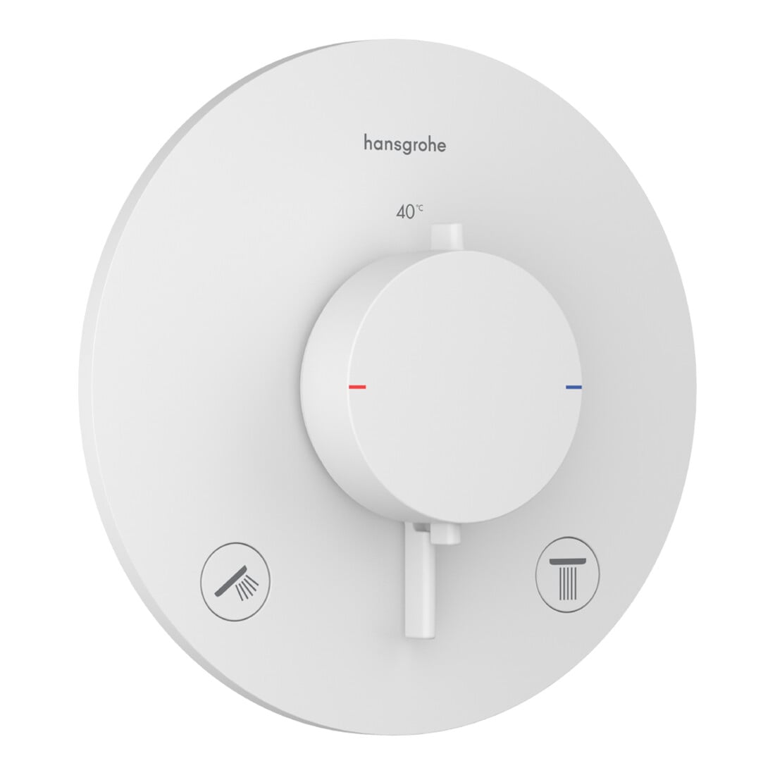 hansgrohe Thermostat Ecostat Comfort S UP, f 2 Verbraucher, 24 l/min, mattweiß