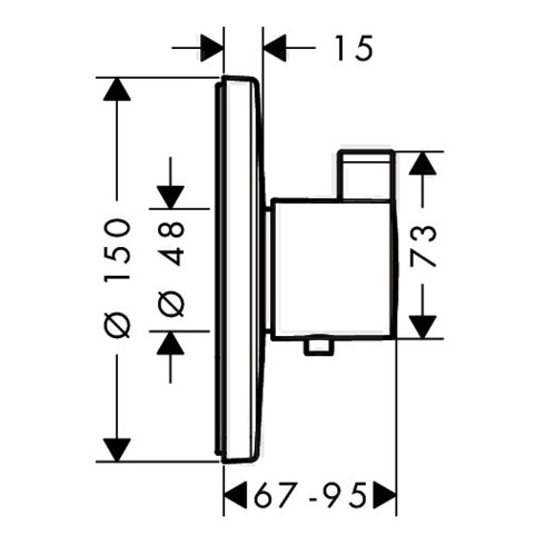 hansgrohe Thermostat ECOSTAT S Unterputz, Highflow 59 l/min chrom