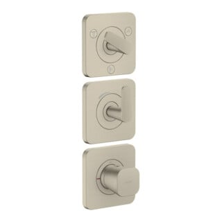 hansgrohe Thermostat-Modul Axor Citterio C cub cut, brushed nickel, UP mit Rosetten