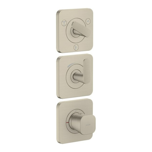 hansgrohe Thermostat-Modul Axor Citterio C cub cut, brushed nickel, UP mit Rosetten