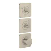 hansgrohe Thermostat-Modul Axor Citterio C cub cut, brushed nickel, UP mit Rosetten