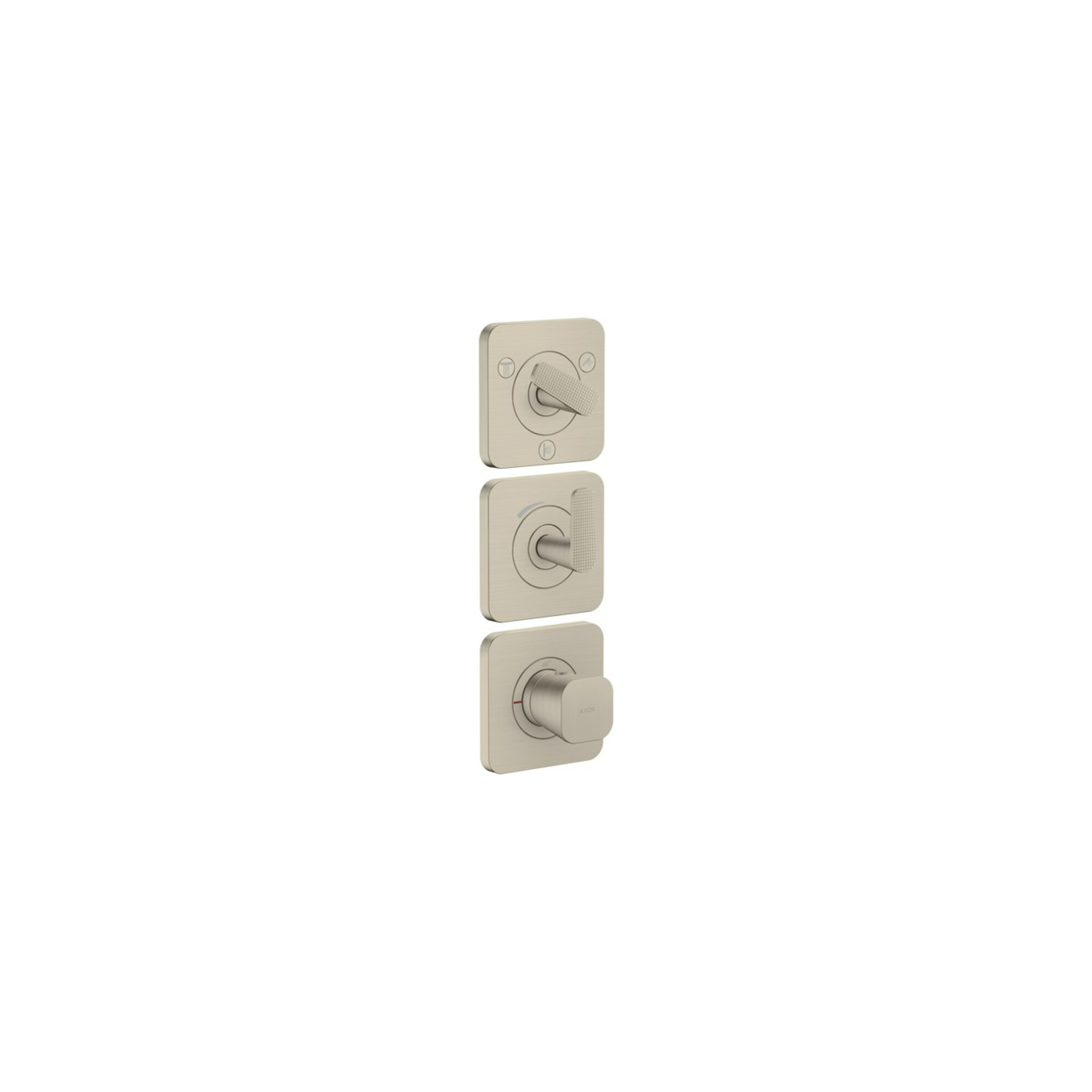 hansgrohe Thermostat-Modul Axor Citterio C cub cut, brushed nickel, UP mit Rosetten
