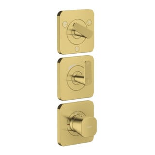 hansgrohe Thermostat-Modul Axor Citterio C cub cut, pol. gol optic, UP mit Rosetten