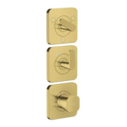 hansgrohe Thermostat-Modul Axor Citterio C cub cut, pol. gol optic, UP mit Rosetten