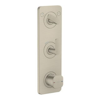 hansgrohe Thermostat-Modul Axor Citterio C cubic cut, brushed nickel, UP mit Platte