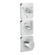 hansgrohe Thermostat-Modul Axor Citterio C cubic cut, chrom, UP mit Rosetten-1