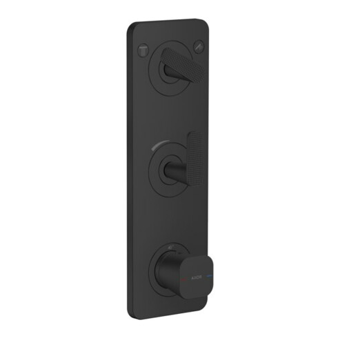 hansgrohe Thermostat-Modul Axor Citterio C cubic cut, mattschwarz, UP mit Platte