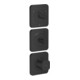 hansgrohe Thermostat-Modul Axor Citterio C cubic cut, mattschwarz, UP mit Rosetten-1