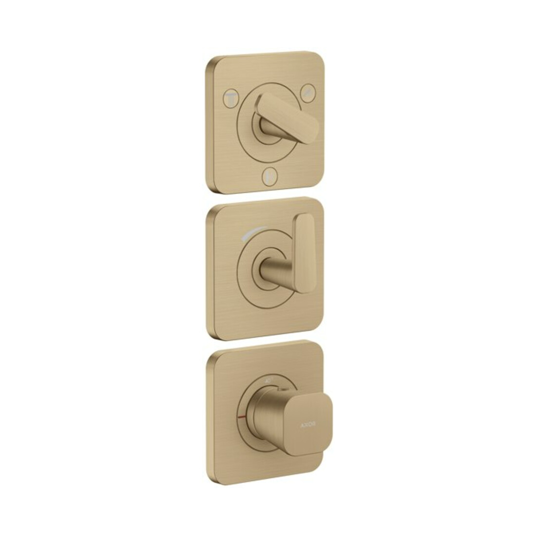 hansgrohe Thermostat-Modul Axor Citterio C o. Struk., brush. bron, UP mit Rosetten