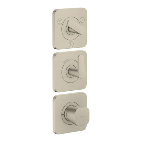 hansgrohe Thermostat-Modul Axor Citterio C o. Struk., brush. ni., UP mit Rosetten