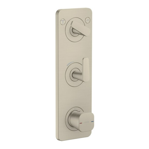hansgrohe Thermostat-Modul Axor Citterio C o. Struk., brushed nickel, UP mit Platte