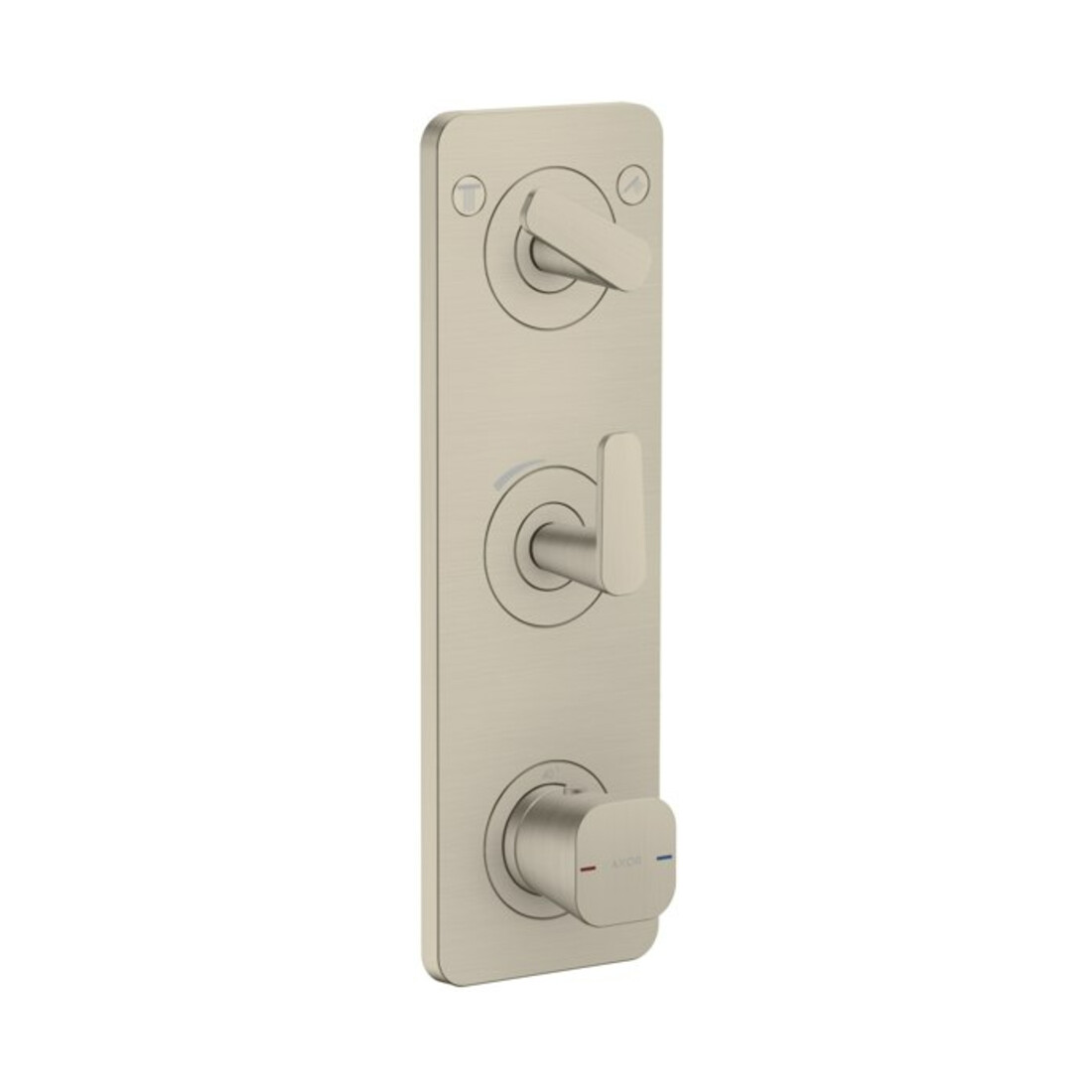 hansgrohe Thermostat-Modul Axor Citterio C o. Struk., brushed nickel, UP mit Platte