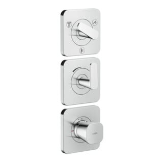 hansgrohe Thermostat-Modul Axor Citterio C ohne Struktur, chrom, UP mit Rosetten