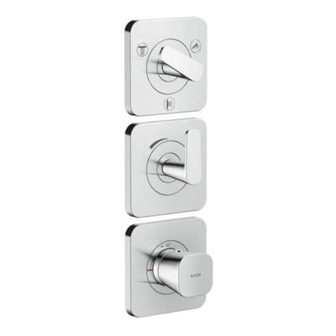 hansgrohe Thermostat-Modul Axor Citterio C ohne Struktur, chrom, UP mit Rosetten