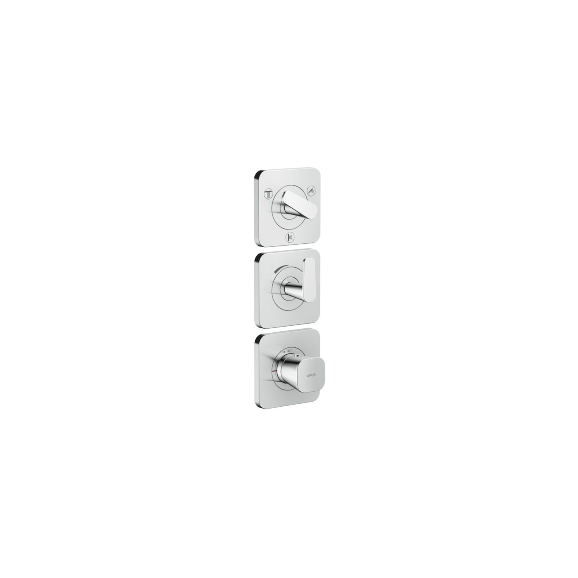 hansgrohe Thermostat-Modul Axor Citterio C ohne Struktur, chrom, UP mit Rosetten