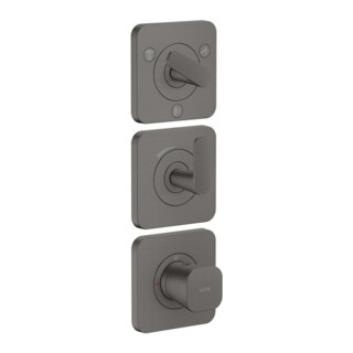 hansgrohe Thermostat Module Axor Citterio C cub cut, brossé noir, encastré avec rosaces