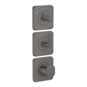 hansgrohe Thermostat Module Axor Citterio C cub cut, brossé noir, encastré avec rosaces