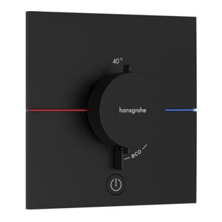 hansgrohe Thermostat ShowerSelect Comfort E encastré, 1 entrée + 1 sortie, noir mat