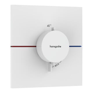hansgrohe Thermostat ShowerSelect Comfort E encastré, 1 sortie, blanc mat