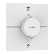 hansgrohe Thermostat ShowerSelect Comfort E encastré, 2 sorties, avec Kom EN 1717, blanc mat