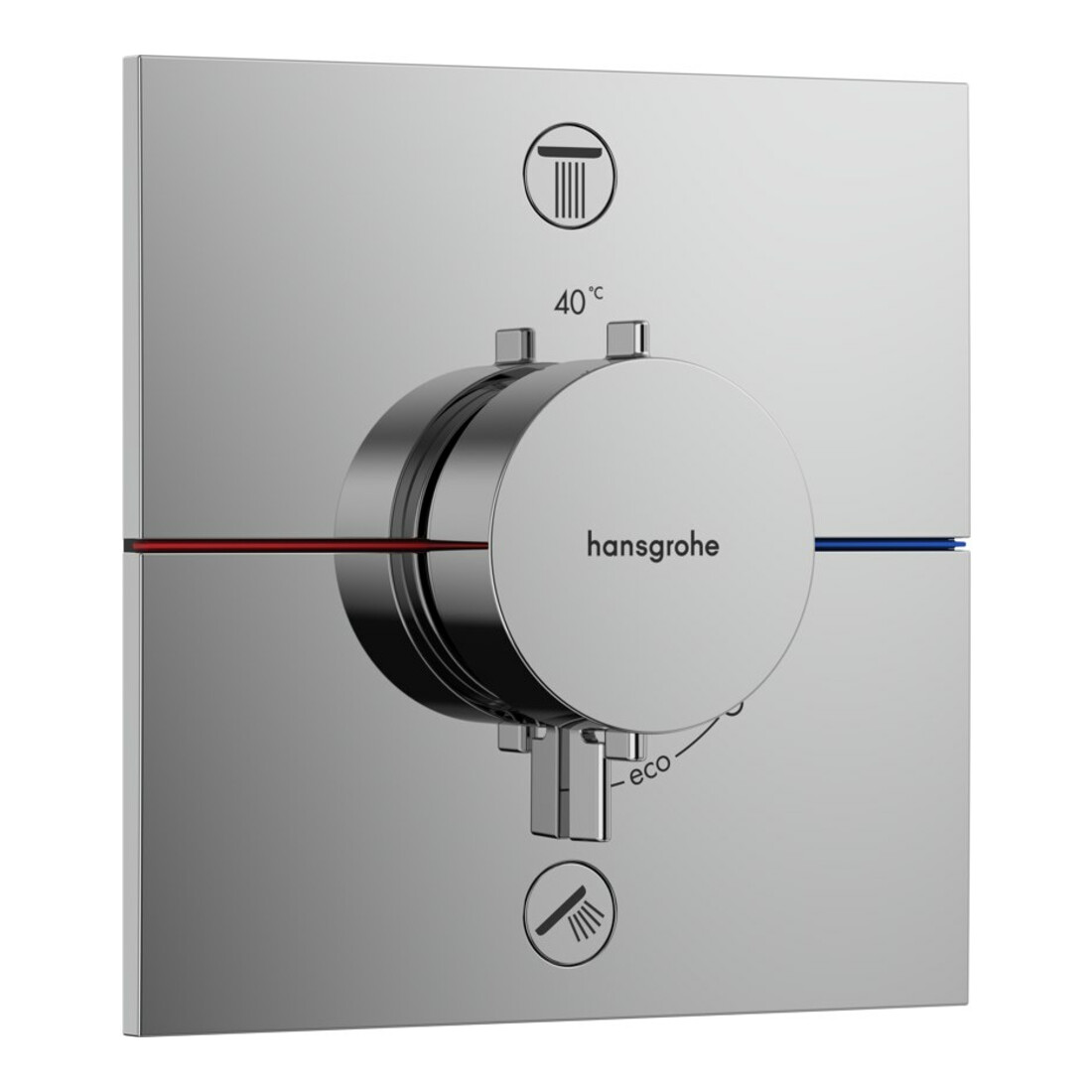 hansgrohe Thermostat ShowerSelect Comfort E encastré, 2 sorties, mitigeur sécurité, chromé