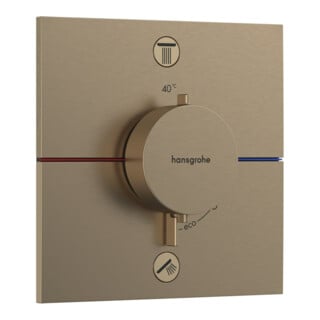 hansgrohe Thermostat ShowerSelect Comfort E encastré, 2 sorties, sans robinet, EN 1717, bronze brossé