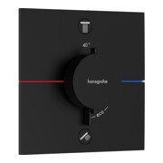 hansgrohe Thermostat ShowerSelect Comfort E encastré, 2 voies, sans commande, EN 1717, mat-noir