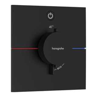 hansgrohe Thermostat ShowerSelect Comfort E encastré, pour 1 sortie, noir mat