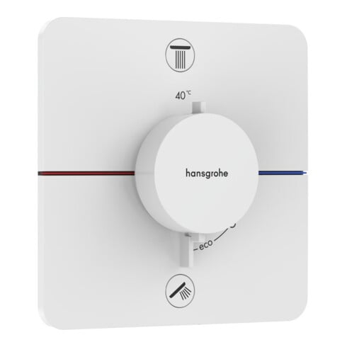 hansgrohe Thermostat ShowerSelect Comfort Q UP, 2 sorties, avec protection Kom EN 1717, blanc mat