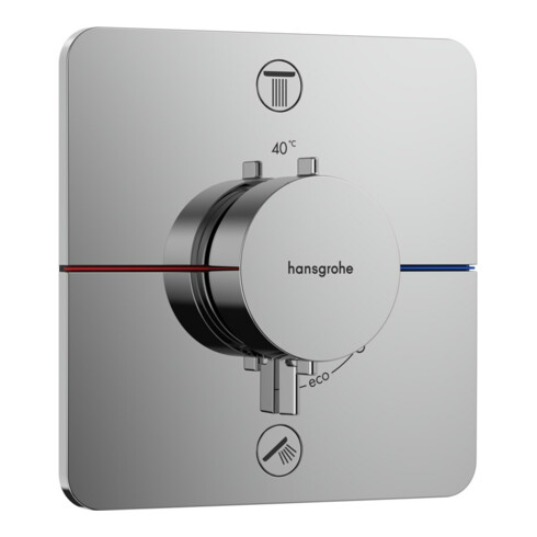 hansgrohe Thermostat ShowerSelect Comfort Q UP, mit 2 Ventilen, ohne Sicherungskombination EN 1717, chrom