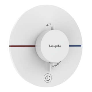hansgrohe Thermostat ShowerSelect Comfort S encastré, 1 cons. et 1 sortie, blanc mat