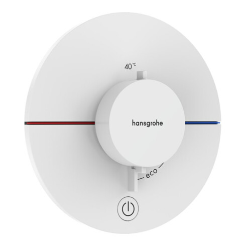 hansgrohe Thermostat ShowerSelect Comfort S encastré, 1 cons. et 1 sortie, blanc mat