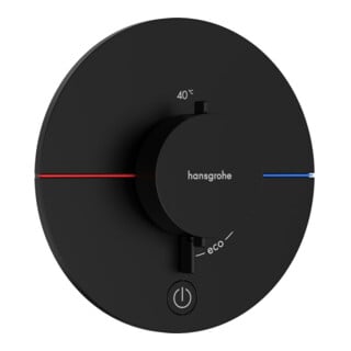 hansgrohe Thermostat ShowerSelect Comfort S encastré, 1 usage + 1 sortie, mat noir
