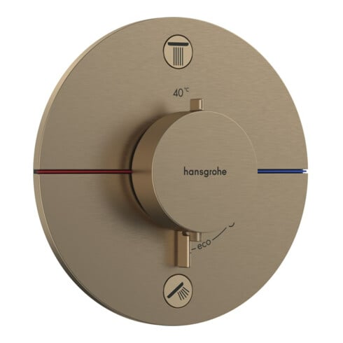 hansgrohe Thermostat ShowerSelect Comfort S encastré, 2 sorties, brossé bronze