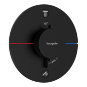 hansgrohe Thermostat ShowerSelect Comfort S encastré, 2 sorties, mitigeur, conforme EN 1717, mat-noir