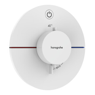 hansgrohe Thermostat ShowerSelect Comfort S encastré, pour 1 utilisateur, blanc mat