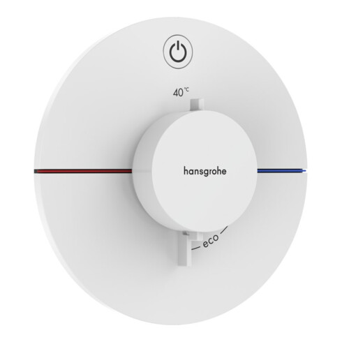 hansgrohe Thermostat ShowerSelect Comfort S encastré, pour 1 utilisateur, blanc mat