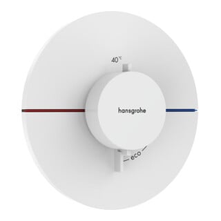 hansgrohe Thermostat ShowerSelect Comfort S encastré, pour 1 utilisateur, blanc mat