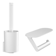 hansgrohe Toilettenset WallStoris aus Kunststoff, mattweiß
