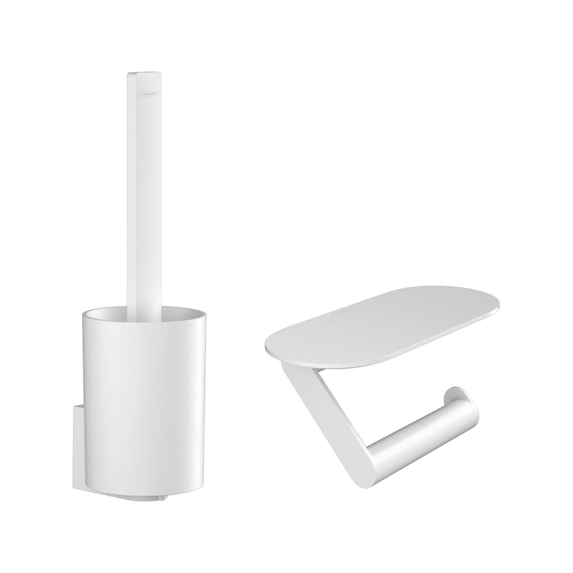 hansgrohe Toilettenset WallStoris aus Kunststoff, mattweiß