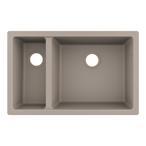 hansgrohe UB-Spüle S510-U635 180/450 658x398mm, 1 Hpt- u 1 Zu.B, o HL, bg