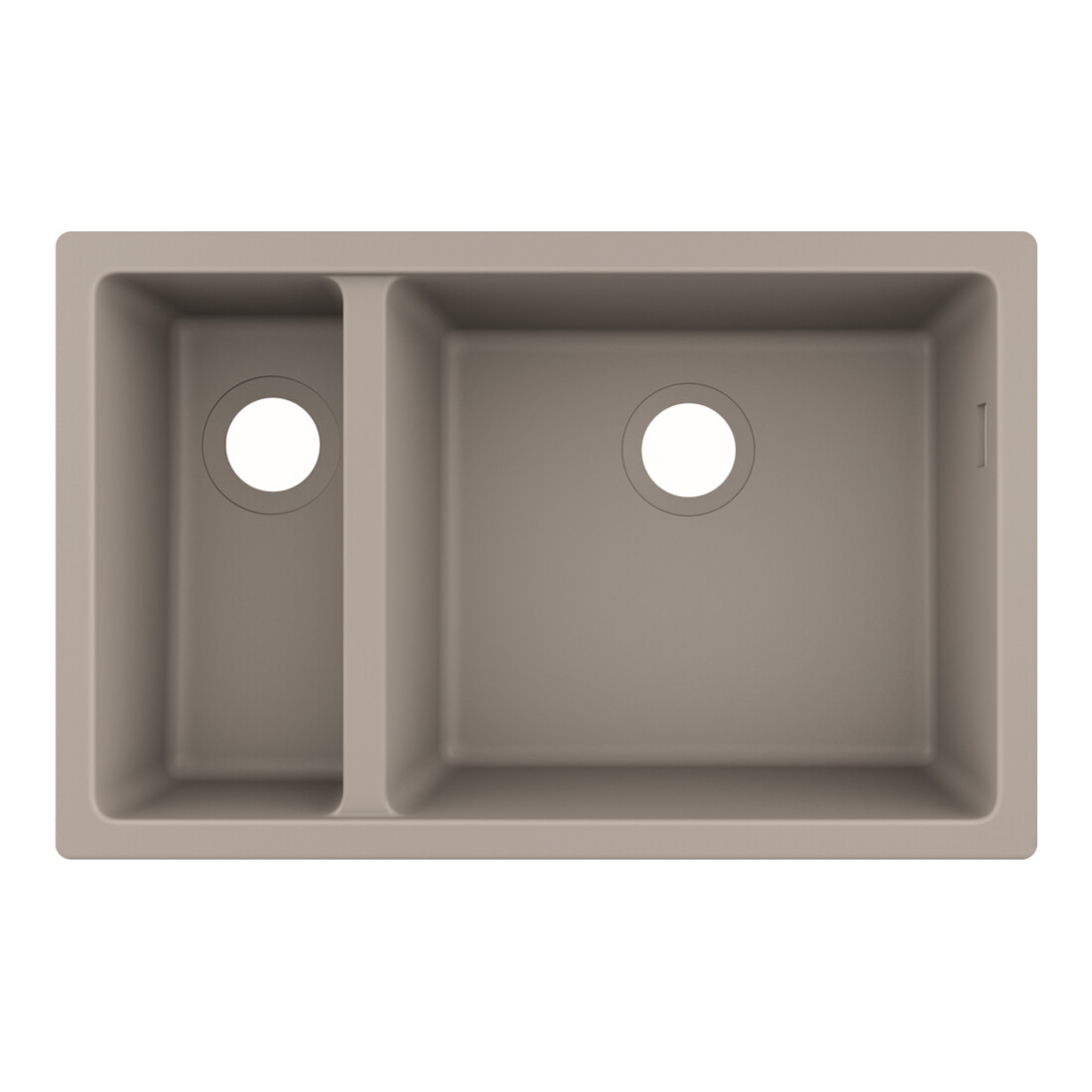 hansgrohe UB-Spüle S510-U635 180/450 658x398mm, 1 Hpt- u 1 Zu.B, o HL, bg