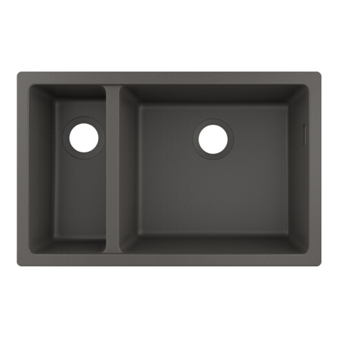 hansgrohe UB-Spüle S510-U635 180/450 658x398mm, 1 Hpt- u 1 Zu.B, o HL, st-g
