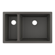 hansgrohe UB-Spüle S510-U635 180/450 658x398mm, 1 Hpt- u 1 Zu.B, o HL, st-g