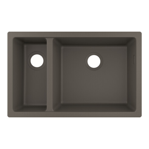 hansgrohe UB-Spüle S510-U635 180/450 658x398mm, 1 Hpt- u 1 Zu.B, o HL, st-g